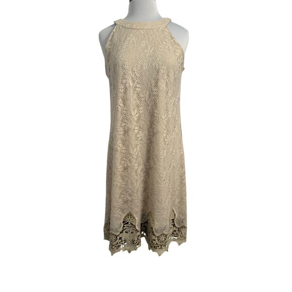 Roxberi Studio Womens XL Boho Crochet Sleeveless Halter Swing Dress Vtg Inspired - Picture 3 of 8